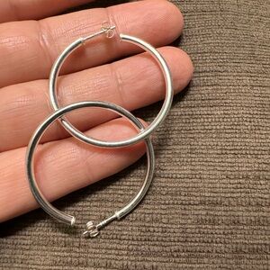Sterling silver hoop earrings